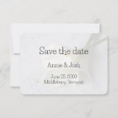 Weißer Lilienlilie Save The Date (Rückseite)
