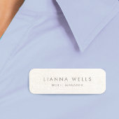 Weißer Linen (Bild) Mitarbeiter Namensschild