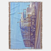 Weißer Lkw - Lkw und Highlights Kunst Decke (Vorderseite Vertikal)