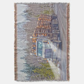 Weißer LKW - LKW und Highway Art Decke (Vorderseite Vertikal)