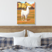 Weißer Llama im Herbst Leinwanddruck (Insitu (Schlafzimmer))