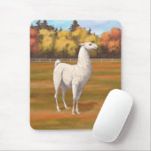 Weißer Llama im Herbst Mousepad (Mit Mouse)