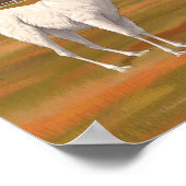 Weißer Llama im Herbst Poster (Ecke)