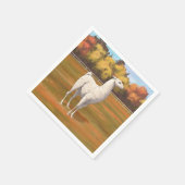 Weißer Llama im Herbst Serviette (Ecke)