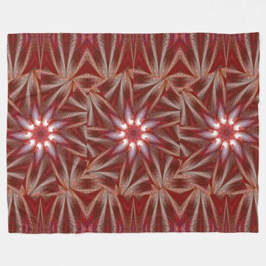 Weißer Lotus 10 Fleecedecke (Vorderseite (Horizontal))