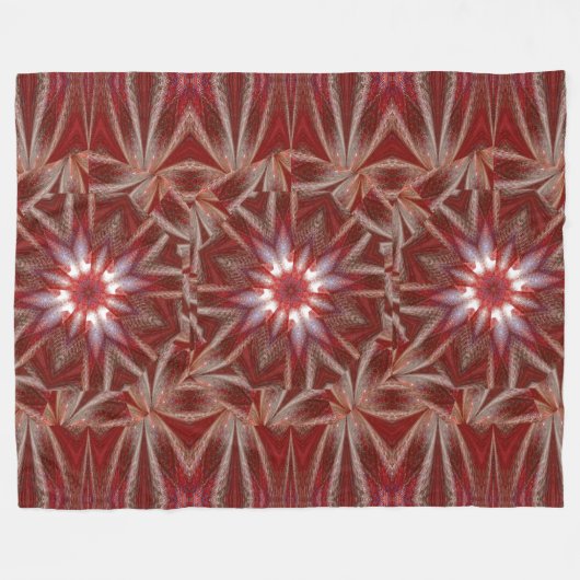 Weißer Lotus 12 Fleecedecke (Vorderseite (Horizontal))