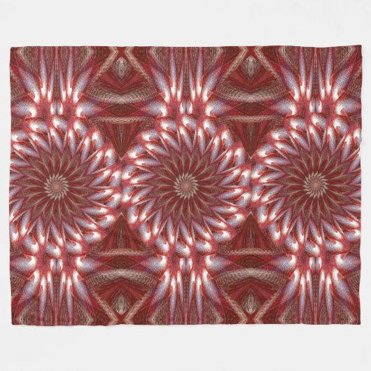 Weißer Lotus 14 Fleecedecke (Vorderseite (Horizontal))