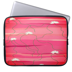 Weißer Lotus-Laptop Laptopschutzhülle