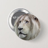 Weißer Löwe Button (Vorne & Hinten)