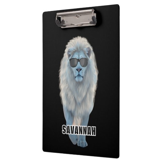 Weißer Löwe Klemmbrett (Links)