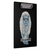 Weißer Löwe Klemmbrett (Rechts)