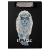 Weißer Löwe Klemmbrett (Vorderseite)