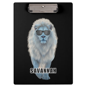 Weißer Löwe Klemmbrett