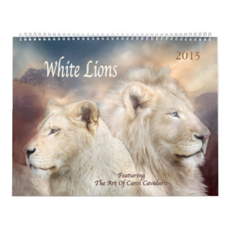 Weißer Löwe-Kunst-Kalender 2015 Kalender