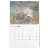 Weißer Löwe-Kunst-Kalender Kalender (Feb 2027)