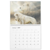 Weißer Löwe-Kunst-Kalender Kalender (Jan 2027)
