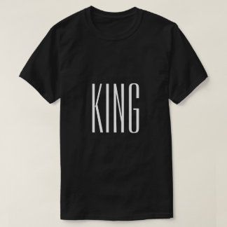 Weißer Löwe-Text-Schwarz-T - Shirt
