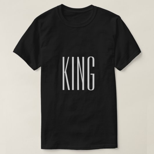 Weißer Löwe-Text-Schwarz-T - Shirt (Design vorne)