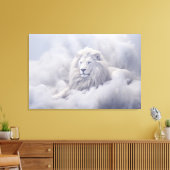 Weißer Löwe von Juda Leinwanddruck (Insitu (Wohnzimmer))
