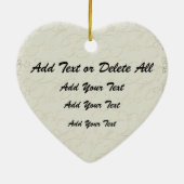 Weißer Lungenkrebs-Band aus dem Herzen - SRF Keramik Ornament (Hinten)