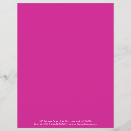 Weißer Magenta Einfache Grenzpreisliste 6 Flyer (Hinten)