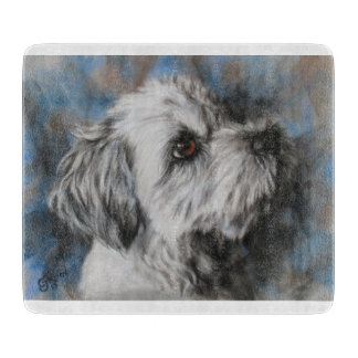 Weißer Malteser/Shih Tzu Flusshund Schneidebrett