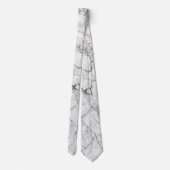WEISSER MARBLE NECK TIE KRAWATTE (Rückseite)
