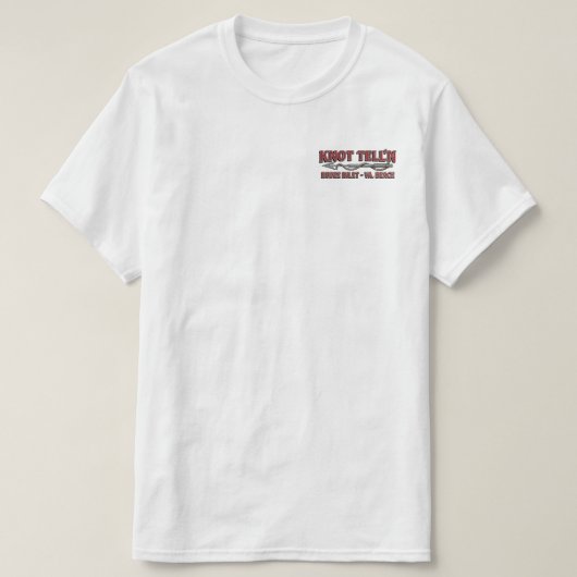 Weißer Marlin Rip Art Logo T-Shirt (Design vorne)