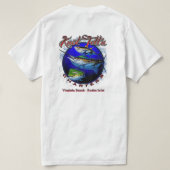Weißer Marlin Rip Art Logo T-Shirt (Design Rückseite)
