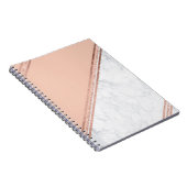 Weißer Marmor 2 der geometrischen Streifen des Notizblock (Rechte Seite)