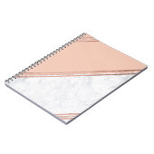 Weißer Marmor 2 der geometrischen Streifen des Notizblock (Linke Seite)