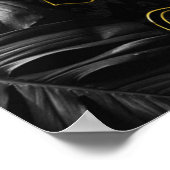 Weißer Marmor - Abstrakte schwarze Favoriten Poster (Ecke)