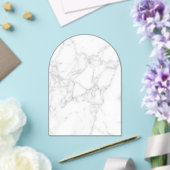 Weißer Marmor Acryleinladungen (Insitu (Hochzeit))