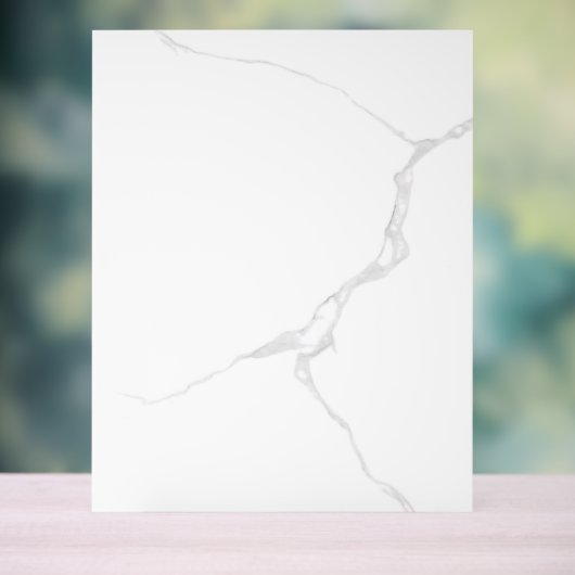 Weißer Marmor  Acrylschild (Neutral)
