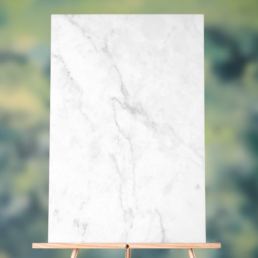 Weißer Marmor Acrylschild (Neutral)