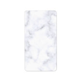 Weißer Marmor Adressaufkleber (Vorne)