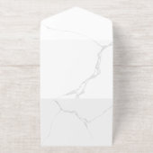 Weißer Marmor All-in-One-Einladung (Außenseite)