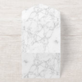 Weißer Marmor All-in-One-Einladung (Außenseite)