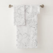 Weißer Marmor Badhandtuch Set (Insitu)