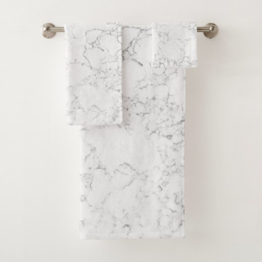 Weißer Marmor Badhandtuch Set (Insitu)
