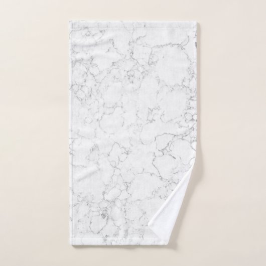 Weißer Marmor Badhandtuch Set (Handtuch)