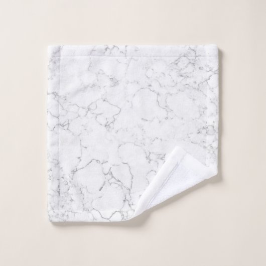 Weißer Marmor Badhandtuch Set (Waschlappen)