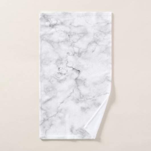 Weißer Marmor Badhandtuch Set (Handtuch)