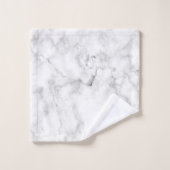 Weißer Marmor Badhandtuch Set (Waschlappen)