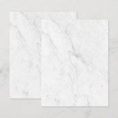 Weißer Marmor Begleitkarte (Vorne/Hinten)