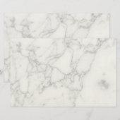 Weißer Marmor Briefpapier (Vorne/Hinten)