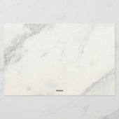 Weißer Marmor Briefpapier (Rückseite)