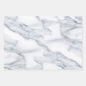 Weißer Marmor Carrara Calacatta Textur Geschenkpapier Set (Vorderseite 2)