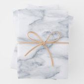 Weißer Marmor Carrara Calacatta Textur Geschenkpapier Set (Beispiel)