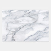 Weißer Marmor Carrara Calacatta Textur Geschenkpapier Set (Vorderseite 3)